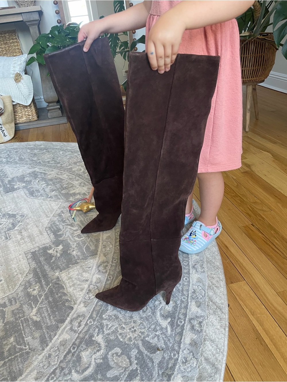 Bellamie Dark Brown Suede Over-the-Knee Pointed Toe Boots size 7. Steve Madden - Picture 7 of 12